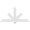 Ekena Millwork Kennewick Architectural Grade PVC Gable Bracket, 72"W x 36"H x 2"D x 6"F, 12/12 Pitch GBP072X36X0206KEN00 - alternate 4